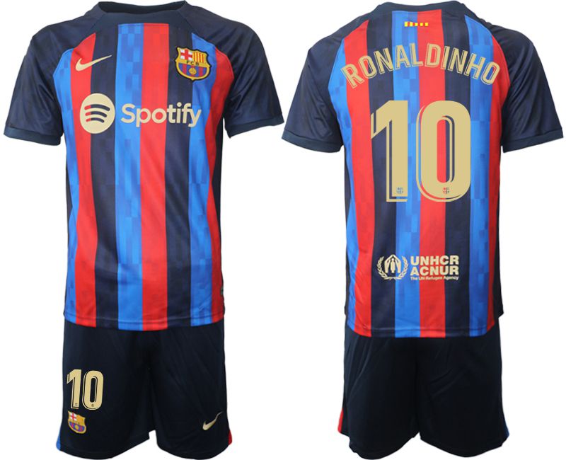 Men 2022-2023 Club Barcelona home blue 10 Soccer Jersey1